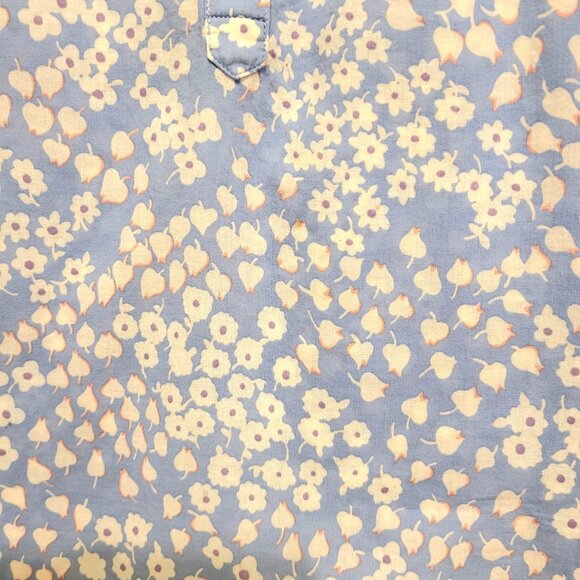 Womens Talbots LS Lightweight Spring Summer Blue Floral Coastal Top Blouse Sz 1X - Picture 10 of 10